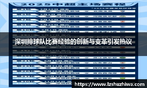 深圳排球队比赛经验的创新与变革引发热议